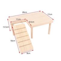 Hamster Wooden Ladder Platform Easy to Install Playground New Jumping Board  for Small Pets A-Small