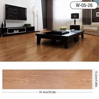 Self-adhesive Wood Grain Floor Wall Stickers PVC Wallpaper for Living Room Toilet Kitchen Home Floor Decor Waterproof Sticker (914x152mm) 1 piece brown
