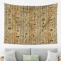 Egyptian Hieroglyphs And Deities Tapestry Wall Hanging Aesthetic Home Decoration Tapestries for Living Room Bedroom 74x94cm(29x37in)
