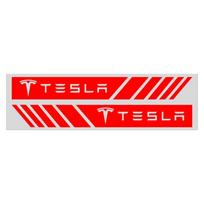 VKYA1 Car Stripe Stickers Rearview Mirror Reflective Vinyl Decals Decoration for Tesla Model 3 S X Model Y Roadster SpaceX Accessories raudona