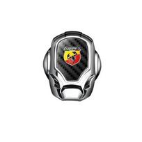 GAGBB1 3D Car One-button Start Cover Engine Ignition Start Stop Metal Sticker Decoration For Abarth Punto 124 125 500 Fiat Viaggio sidabras