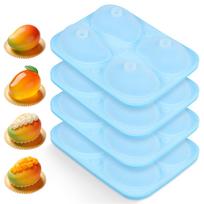 4Pcs Mango Silicone Mould for Baking Fondant Mould 4 Cavity Silicone Mango Mold 3D Dessert Cake DIY Mold for Chocolate Pudding
