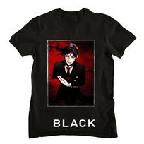 Black Butler Sebastian Kuroshitsuji Sebastian Japanese Anime TShirt Black S