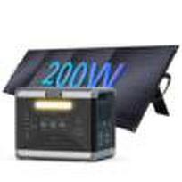 2400W Portable Power Station with 200W Solar Panel for Outdoor Camping RV Emergency Generador Solar Portable Solar Generator 2400W 2300Wh Universal juoda