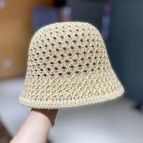Rankų darbo nertas kibiro formos kepurė Lengva kvėpuojanti apsauganti nuo saulės kepurė lauko veiklai ir kasdieniam dėvėjimui Moterims Vyrams Unisex stilius One Size smėlis