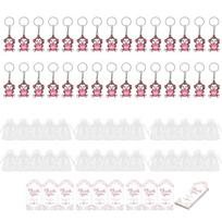 30pcs/set Baby Shower Return Favors for Guests Monkey Keychains Thank You Card Gift Bag for Kid Birthday Party Supply