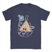 Gravitys Funny Bill Cipher TShirts Falls Men Women Round Neck Pure Cotton Printed T Shirts Short Sleeve Tees Plus Size Merch S