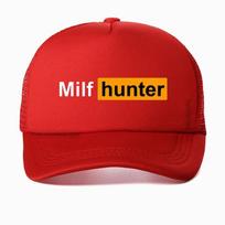 MILF medžiotojo beisbolo kepuraitė Juokingas suaugusiųjų humoras Juokelis vyrams, mėgstantiems MILF'es Grafinės trucker kepuraitės Vasarinė lauko apsauga nuo saulės Tinklinė kepurė Adjustable