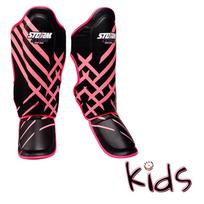 StormCloud Lynx Kids Shin Guards Black/Pink Junior L