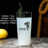 Japoniško stiliaus tiesus kokteilių taurė Highball Hypo taurė pailginta ir paaukštinta Colin taurė geriamojo vandens taurė kokteilių įrankis 430ml