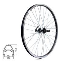 Galinis ratas J19SB 24  // V-Brake, 32H, užsukamas žv. blokas, QR, kniedytas, dvigubas, aliuminis