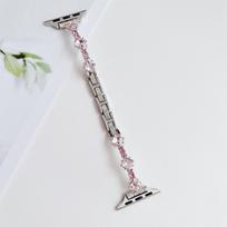 Diamond Rhinestone Bracelet Strap For Apple Watch Series 11 9 8 7 SE Ultra 38/40/41/42/44/45/46mm 38/40/41/42S10 rožinė
