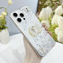 Glitter ins bow iphone apple 16 mobile phone case 14 transparent 15pro max niche 11 explosion 16promax