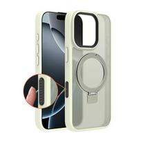 Applicable iPhone 17Pro Magnetic Bracket Ai Smart Button Mobile Phone Case Touch Apple 16 Skin Sensing Case Anti-fouling iPhone 17e antikinės baltos spalvos