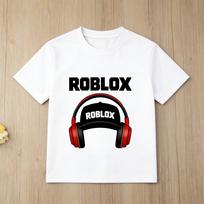 Boys Roblox RRix TShirt Cartoon Skateboard Print Short Sleeve ONeck Casual Cotton Tee for Kids 100