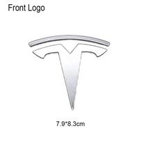 LBXV5 Car Sticker For Tesla Model 3 Y Juniper Highland 2020-2026 2025 Hot 3D ABS Car Front Head Hood Emblem Rear Trunk Badge Sticker F