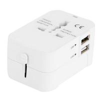 All In 1 Universal Worldwide Travel Plug Adapter Portable Charger Head With 2 Usb Ports Electronic Devices Phone Accessories balta