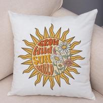 Wild Spirit Skull Pillowcase Double Print Stay Weird Mushroom Cushion Cover Soft Plush Boots Soul Camera Pillowcase for Sofa 40x40cm 16x16in