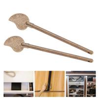 2pcs Brass Door Latch Locking Pin 11cm Box Latch Locking Pin Antique Cabinet Key Latch  Cabinet Door