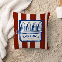 Colorful Sardine Lobster Fish Office Cushion Pillowcase Car Cushion Cover45X45Cm Lumbar Pillowcase Sofa Pillowcover Peach skin 18*18(CM)-1Pcs