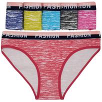 Woman Underwear Women Cotton Sexy Panties Everyday Girls Briefs Ladies Knickers Lingerie for Women 6 Pcs/lot L pink