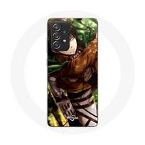 Coque pour Samsung Galaxy A52 Attaque des Titans Levi Ackerman juoda