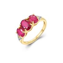 Retas Brangus Natūralus užpildytas Rubinas Moteriškas Žiedas 925 Sterlingų Sidabras Elegantiškas išskirtinis Jubiliejaus ir Sužadėtuvių dovana US RING SIZE:6# raudona