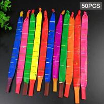 50/100 vnt. mišrių spalvų ilgų lateksinių raketinių balionų, skraidančių, girgždančių, vakarėlio dekoravimui 50PCS blue