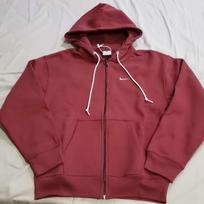 Nike NRG Solo Swoosh Paprastas su užtrauktuku gobtuvas su logotipu Unisex Viršutinė dalis Plytų raudonumo DR0404-691 XL