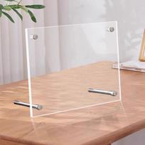 Skaidrus akrilinis nuotraukų rėmelio stovas atvirukams, nuotraukoms ar bilieto likučiams (5-8 coliai) 5 inch 【Can hold 8.9*12.7cm】 white