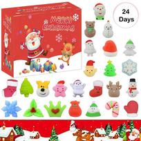 Cute Xmas Surprise Giftchristmas Advent Calendar Squishy Toy Snowflake Set