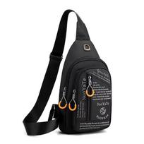 Men Chest Bag Casual Sling Bag Crossbody Backpack Waterproof Shoulder Bag Multi Pocket Travel Sports Chest Pack for Men Women juoda