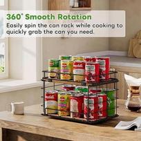 Space Saving 2 Level Revolving Shelf For Kitchen Storage Of Soup Cans And Beverages B03E CN