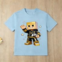 Roblox Character Kids Short Sleeve Tshirt Black Cotton Casual Tee for Boys Girls 100