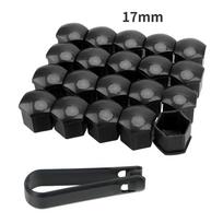 20Pcs 17/19/21 Mm Wheel Nut Caps Protection Anti-Rust Car Hub Car Tire Screw Caps Nut Bolt Covers Caps Exterior Decoration... Black-17mm