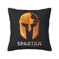 Sparta Spirit Spartan Skull Throw Pillow Case for Sofa Modern Cushion Cover Car Pillowcase 30x30cm 12x12in