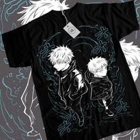 Gojo T-shirt Satoru Megumi Jujutsu Kaisen Yuji Sukuna Anime Black Shirt All Size M