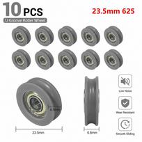 10Pcs 5mm U-Groove Guide Pulley Nylon POM Guide Wheel New Bearing Pulley  for Bathroom Mobile Door 10pcs 23.5mm 625