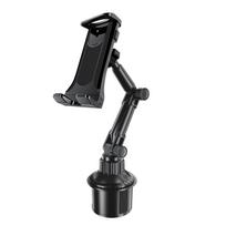 Car Cup Holder Tablet & Phone Mount – 360° Rotatable ABS Base, Fits iPads 4-13” & All Smartphones, Heavy-Duty Design
