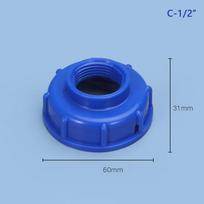 IBC Tank Valve Replacement Adapter Blue Plastic IBC Water IBC Tank Fitting S60X6 Thread To 1/2  3/4  1  Garden Hose Connector