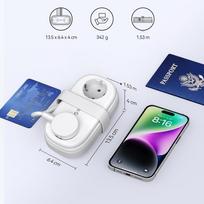 Orico AP3 20W GaN 5in1 Maitinimo juosta 2x AC + 2x USB-A + 1x USB-C - Balta
