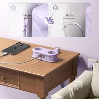 Orico AP3 20W GaN 5in1 Maitinimo Juosta 2x AC + 2x USB-A + 1x USB-C - Purpurinė