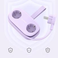 Orico AP3 65W GaN 6in1 Maitinimo juosta 2x AC + 2x USB-A + 2x USB-C - Violetinė