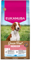 Sausas šunų maistas Eukanuba Senior Small & Medium, žuvis, 12 kg