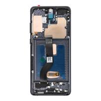 LCD ekranas SAMSUNG S20 Plus juodas SOFT OLED su rėmu
