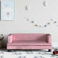 Vaikiška sofa, rožinės spalvos, 80x45x30cm, aksomas