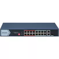 Šakotuvas Hikvision 18 prievadų, 16 PoE prievadų komutatorius Hik-vision DS-3E0318P-E/M(C)