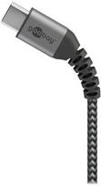 „Wentronic goobay“ – USB kabelis – USB-C (M) – USB-C (M) – USB 2.0 – DC 5 V – 3 A – 50 cm – juodas, sidabrinis (49301)