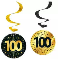 Globos Europe Bv Spirals in juodas and auksinis, 100
