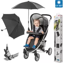 „Reer“ skėtis nuo saulės – universalus, apsaugantis nuo UV 80+ | juodas